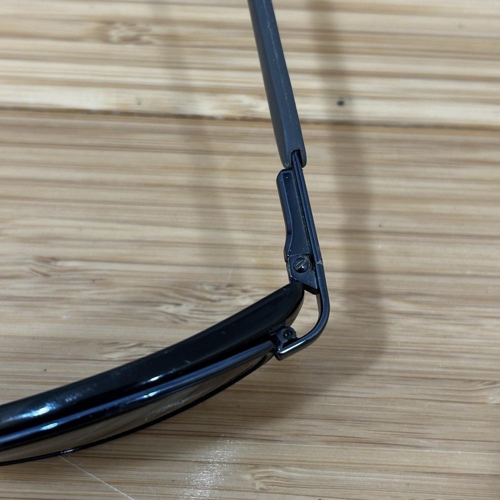 Maui Jim MJ-124-02 Sunglasses Frames Gunmetal Blue On Black Oval Need Repair - Picture 5 of 12